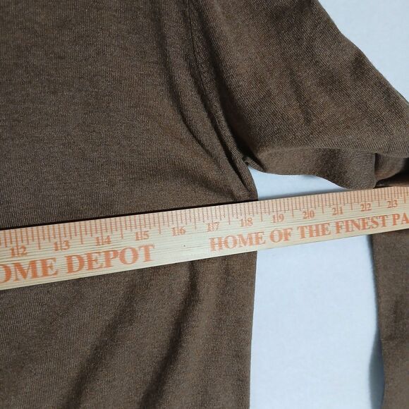 NEW M&S Cotton Rich Zip Sweater Marks & Spencer Tobacco Color Tan Medium #491 - Picture 4 of 8